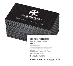 Hair Cuttery business cards