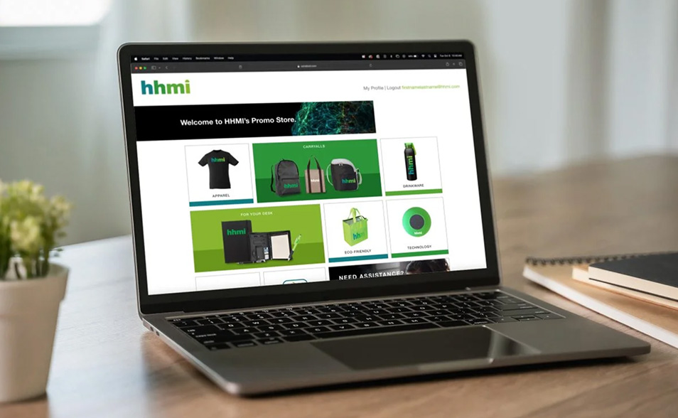 An online store on a laptop screen